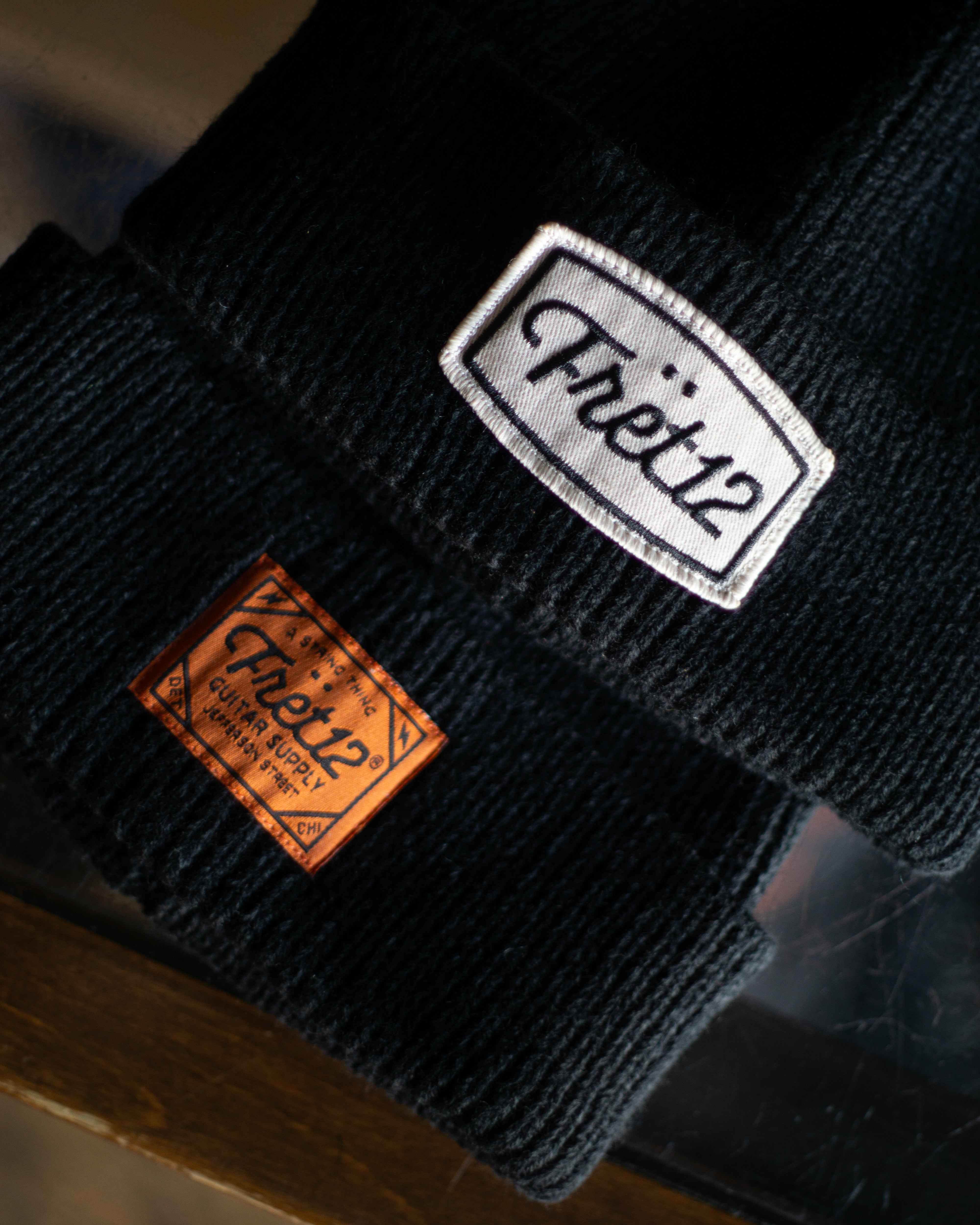 Orange Badge Beanie - Black | FRET12