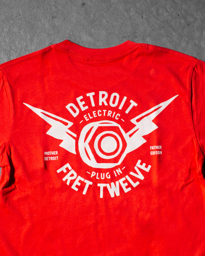ELECTRIC DETROIT WINGS TEE - RED