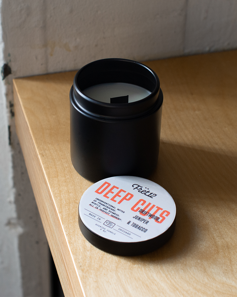 DEEP CUTS FRET12 CANDLE – MEDIUM 8OZ