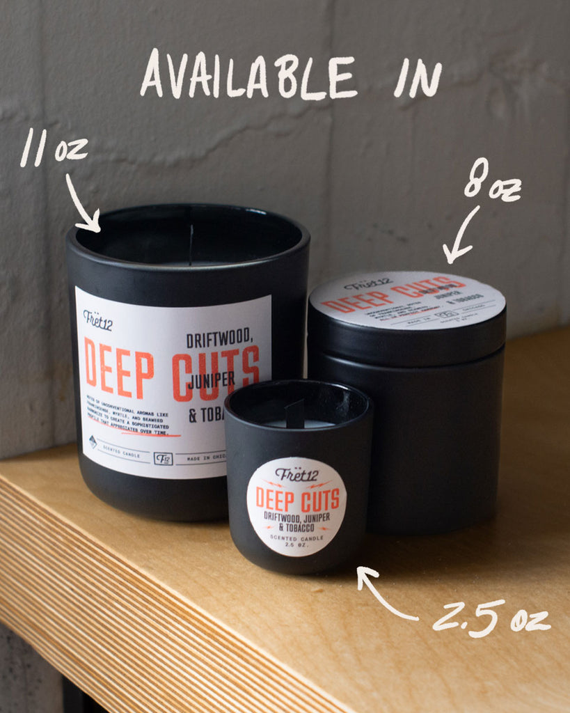 DEEP CUTS FRET12 CANDLE – MEDIUM 8OZ