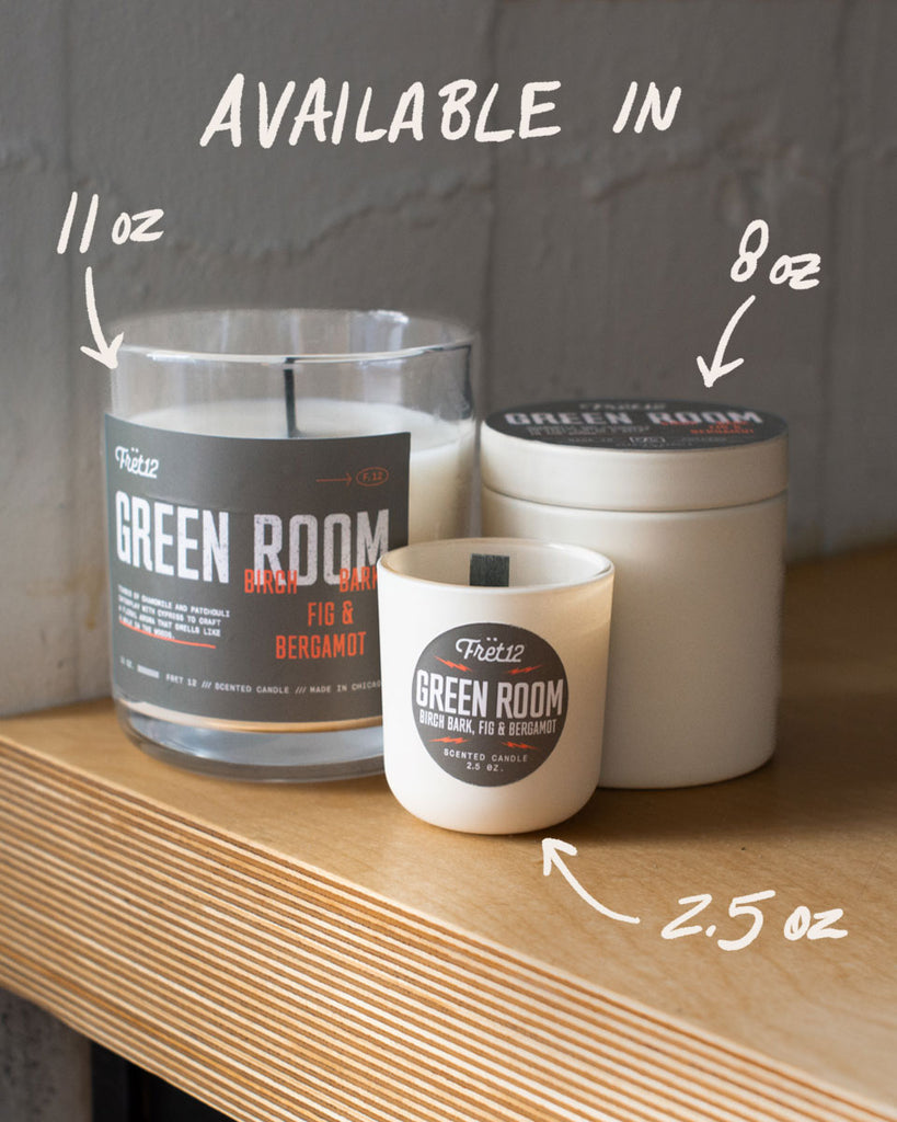 GREEN ROOM FRET12 CANDLE – MINI 2.5 OZ