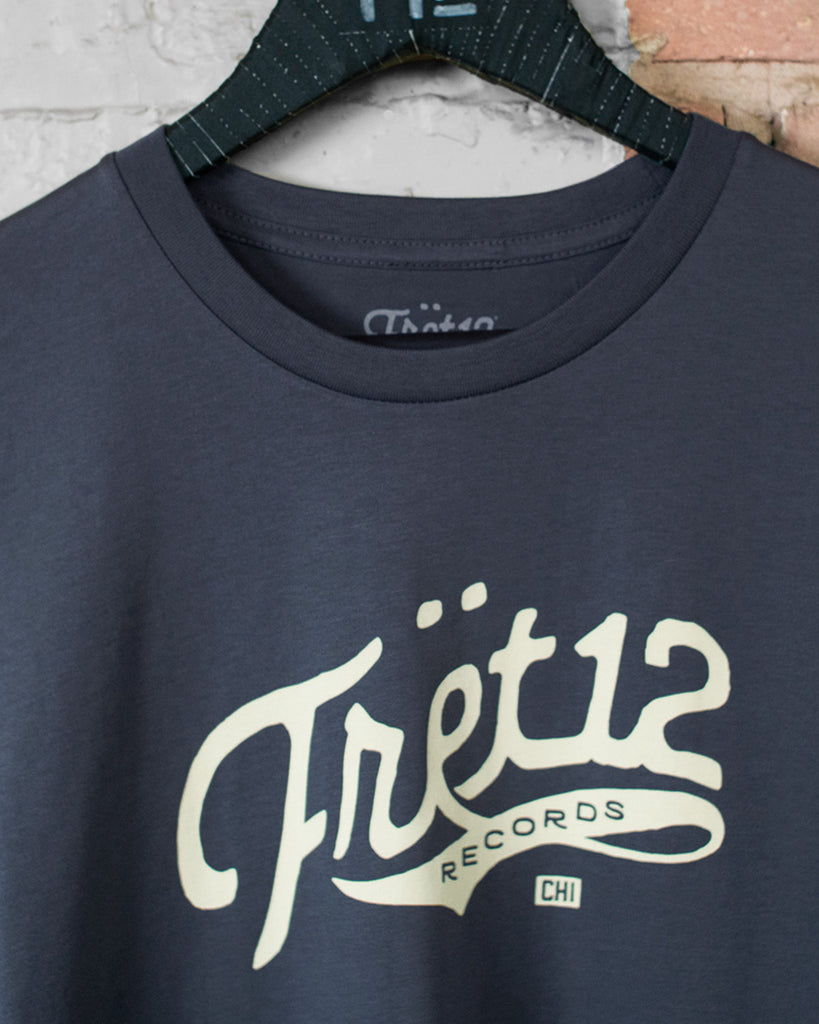 FRET12 RECORDS LOGO TEE - CHARCOAL