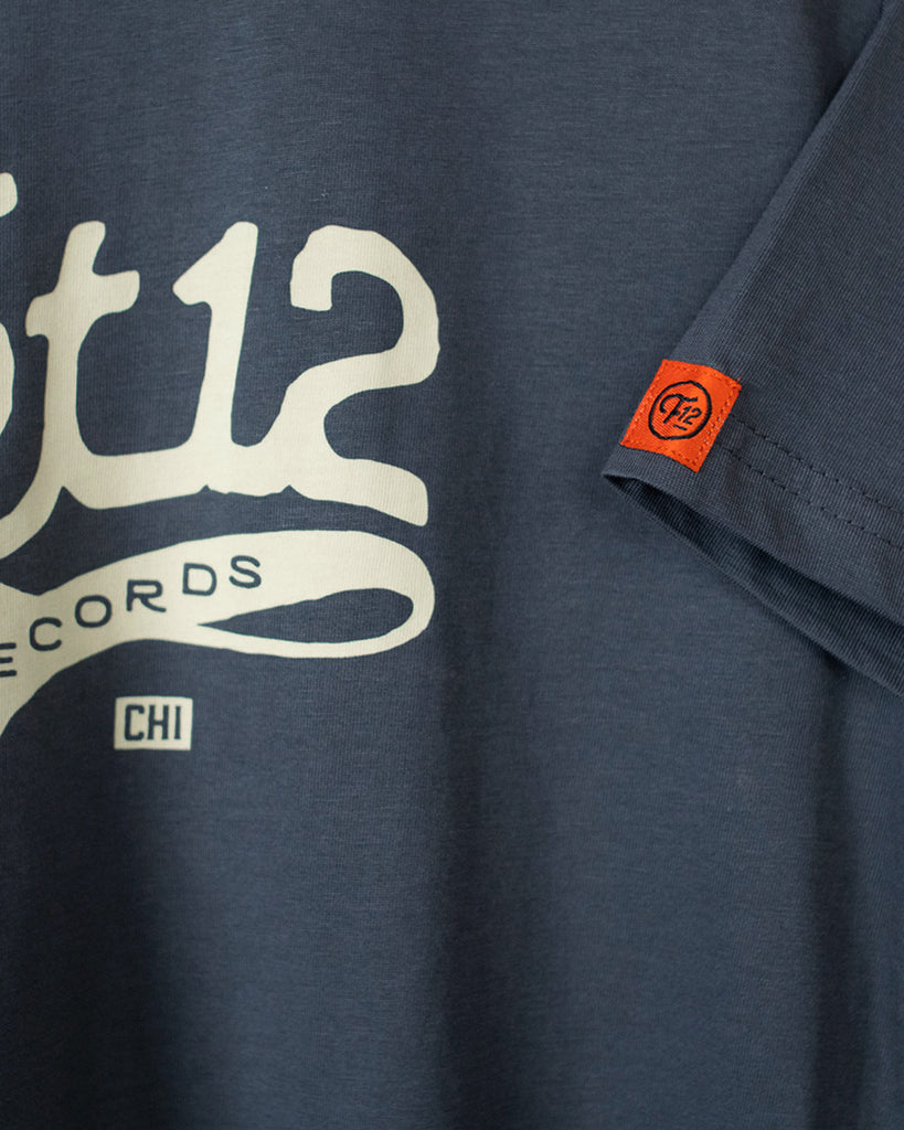 FRET12 RECORDS LOGO TEE - CHARCOAL