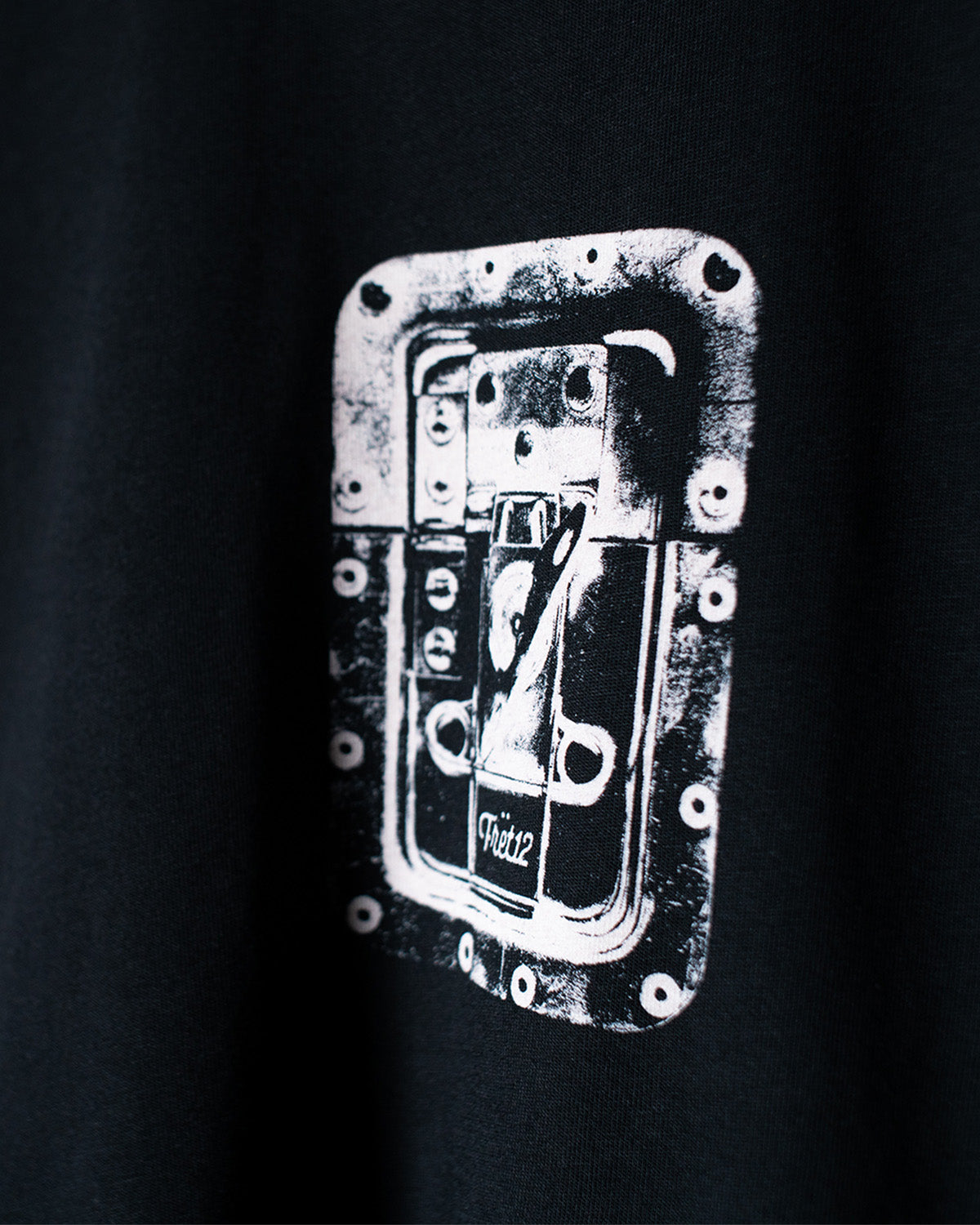 Latch - Road Worn Tee - Black Graphic Shirt | FRET12