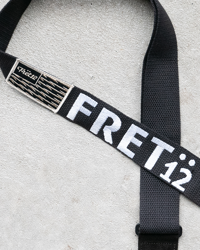 FRET12 ELECTRIC FLAG GUITAR STRAP - BLOCK LOGO