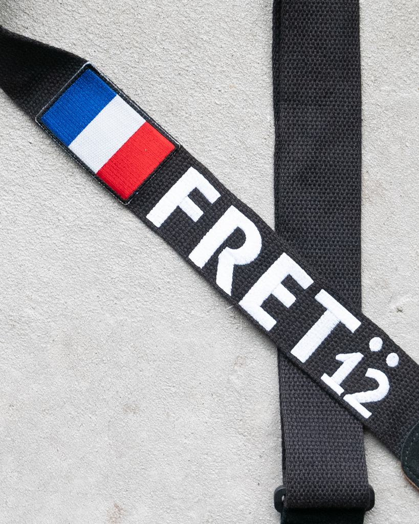 FRET12 FRANCE FLAG GUITAR STRAP - BLOCK LOGO