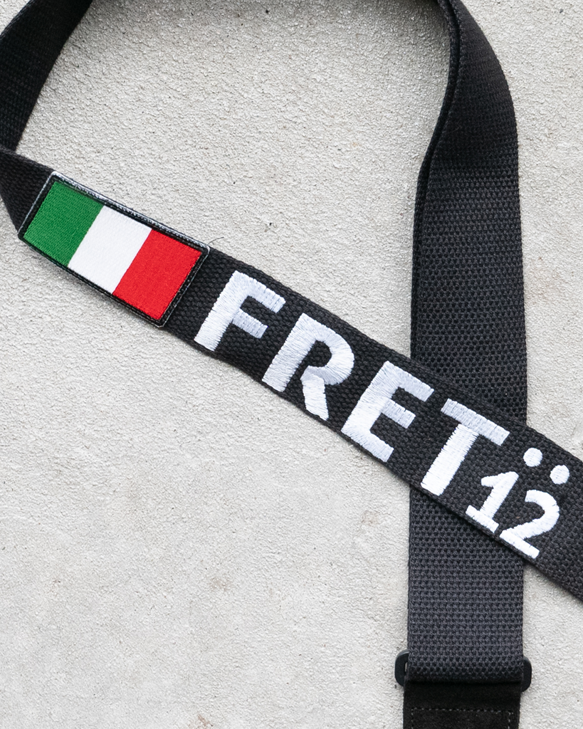 FRET12 ITALY FLAG GUITAR STRAP - BLOCK LOGO
