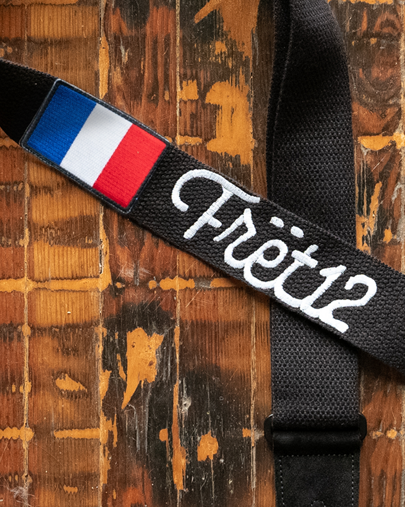 FRET12 FRANCE FLAG GUITAR STRAP - SCRIPT LOGO