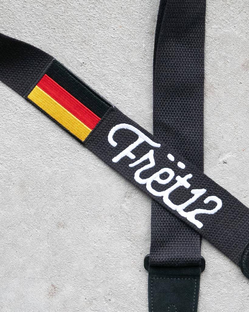 FRET12 GERMANY FLAG GUITAR STRAP - SCRIPT LOGO