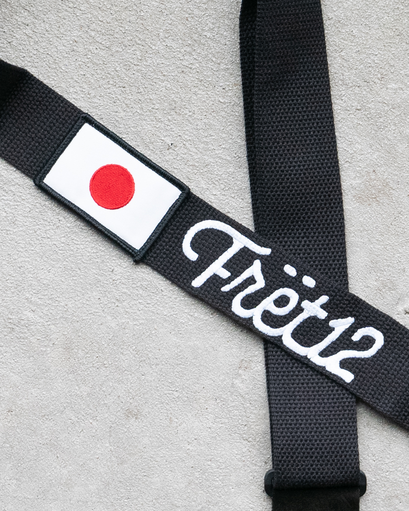 FRET12 JAPAN FLAG GUITAR STRAP - SCRIPT LOGO