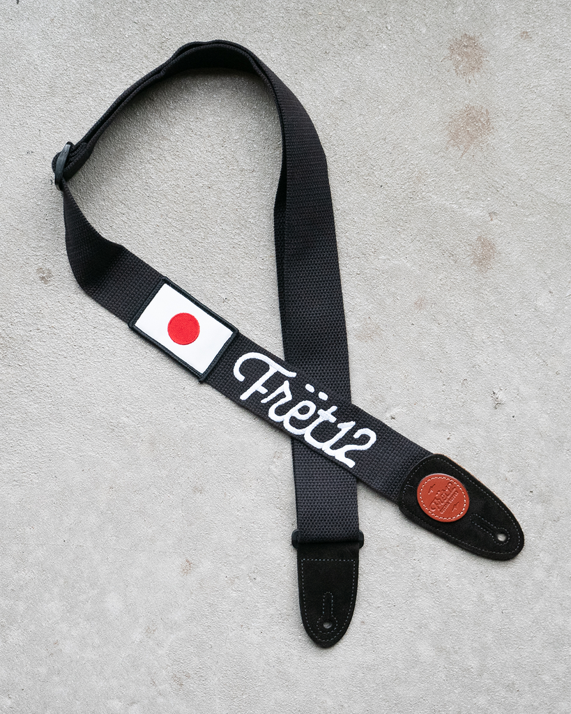 FRET12 JAPAN FLAG GUITAR STRAP - SCRIPT LOGO