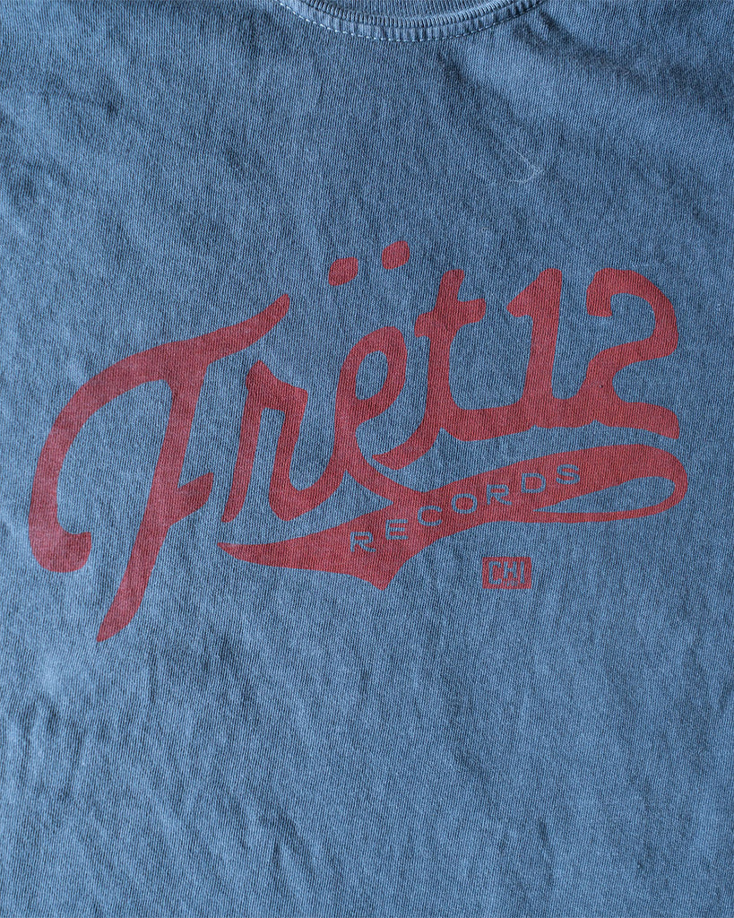 FRET12 RECORDS LOGO TEE - DENIM BLUE