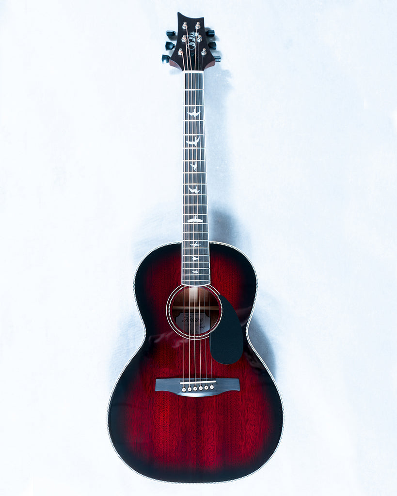 PRS SE PPE20 Parlor Acoustic/Electric - Fire Red Burst Gloss Top Satin Back