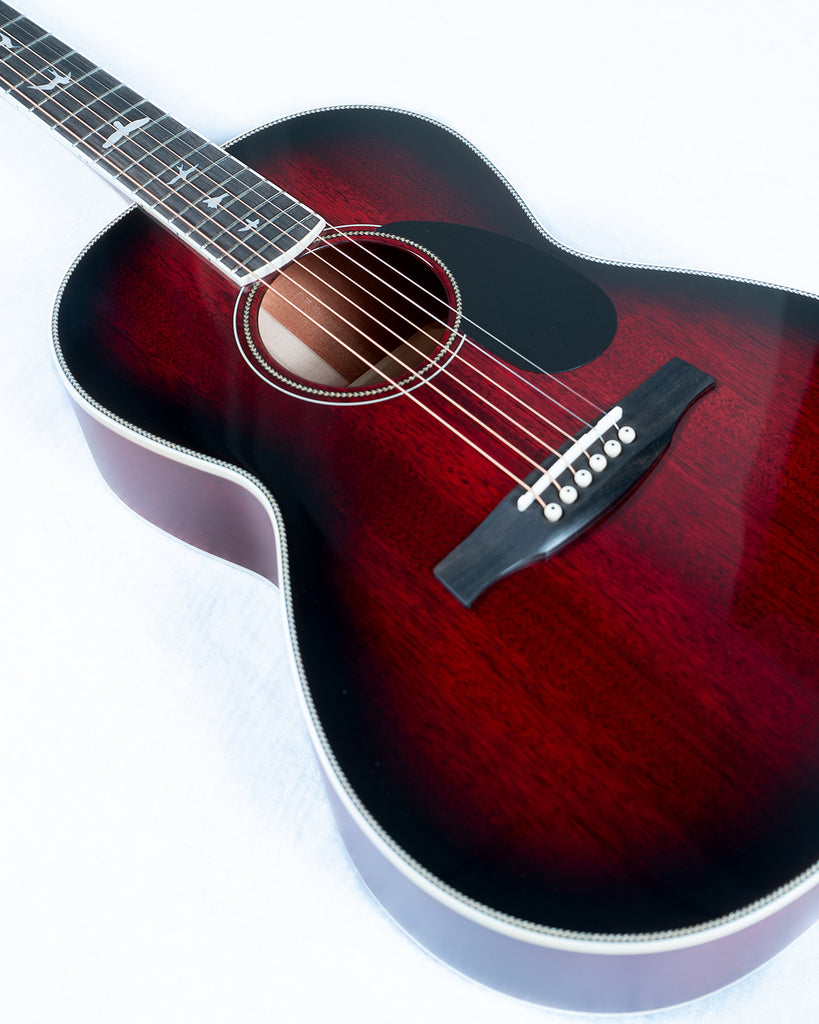 PRS SE PPE20 Parlor Acoustic/Electric - Fire Red Burst Gloss Top Satin Back