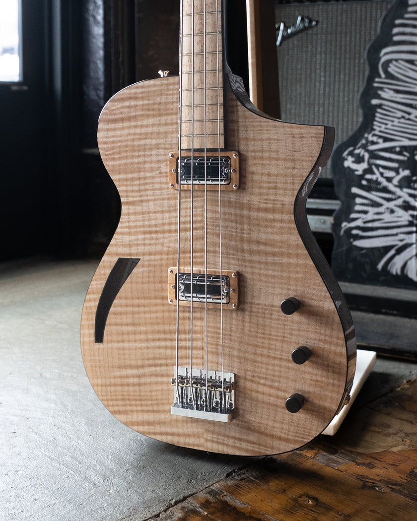 MachMachines Cuyler Model Hollow-Body Electric Bass Guitar