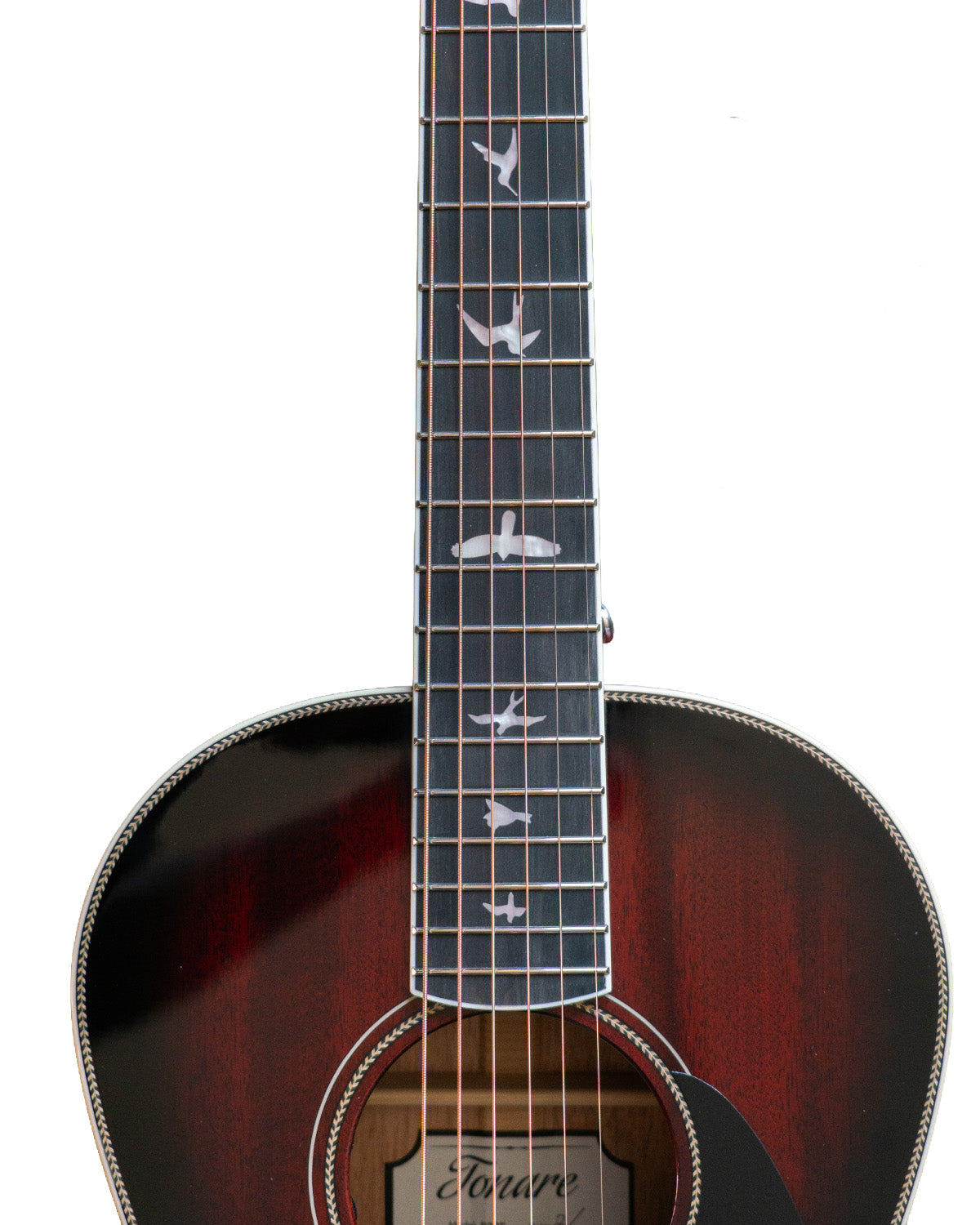 PRS Parlor Acoustic - Fire Red Burst Gloss Top Satin Back