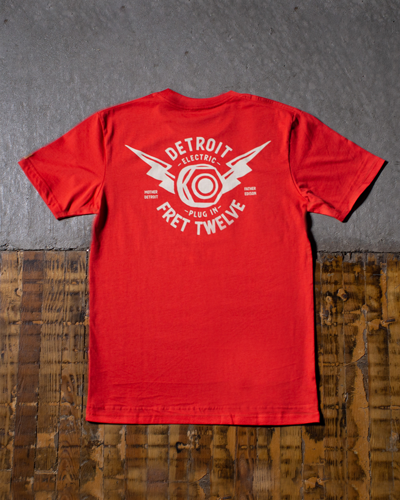 ELECTRIC DETROIT WINGS TEE - RED