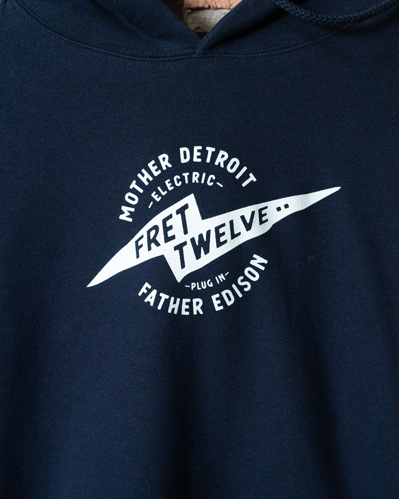 FRET TWELVE ELECTRIC DETROIT WINGS HOODIE - NAVY