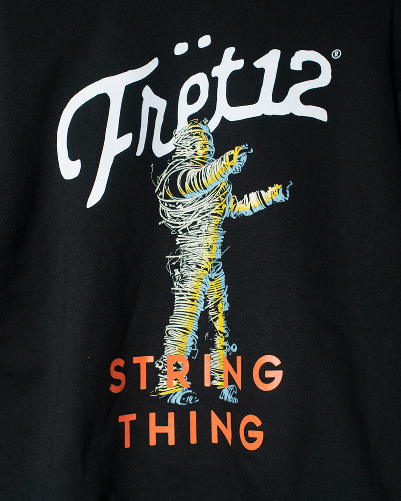STRING THING ARCH CREWNECK - OVERSIZED - BLACK