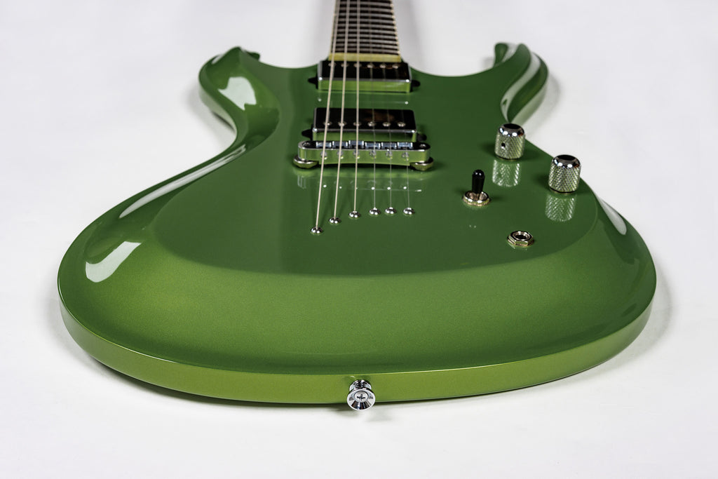 Crown Handcrafted Exaggerated Mosrite - Alien Green