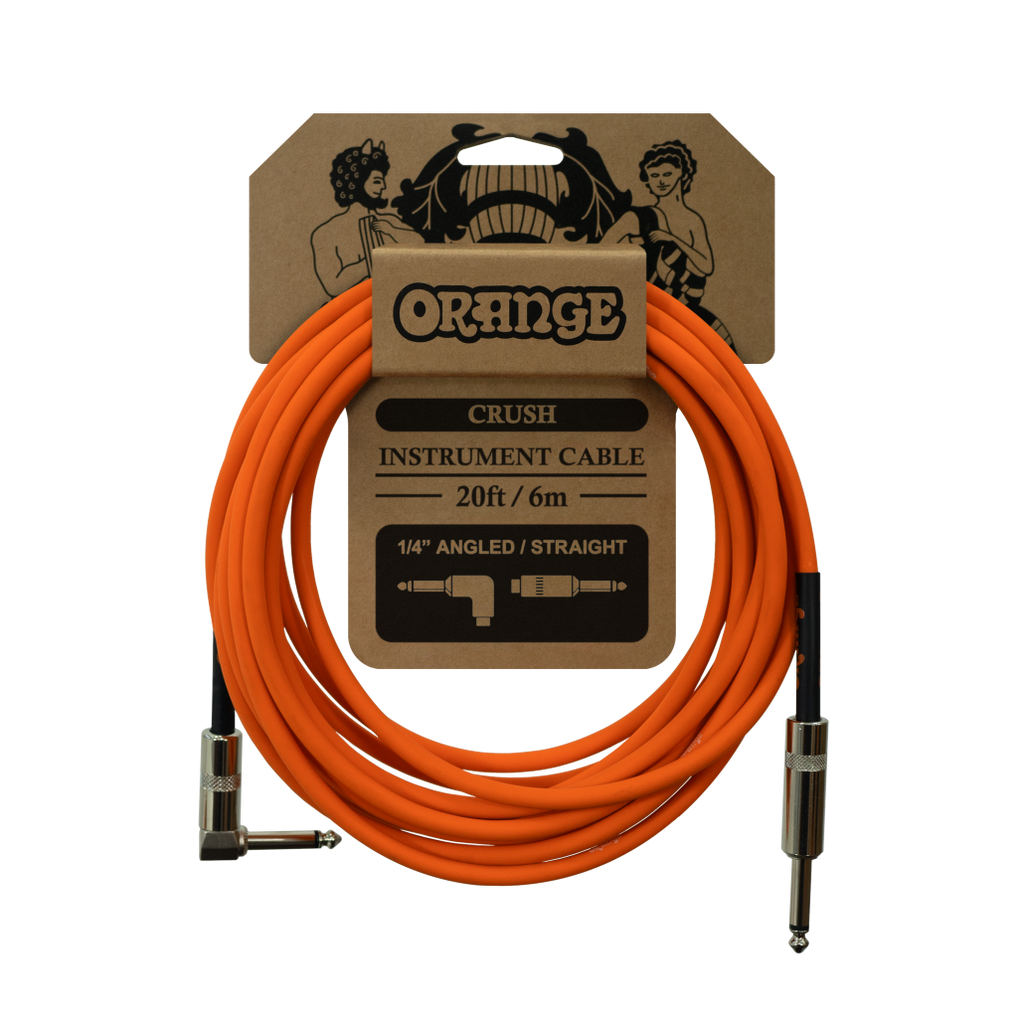 Orange Crush Cable - Instrument - 20 foot - Angled/Straight