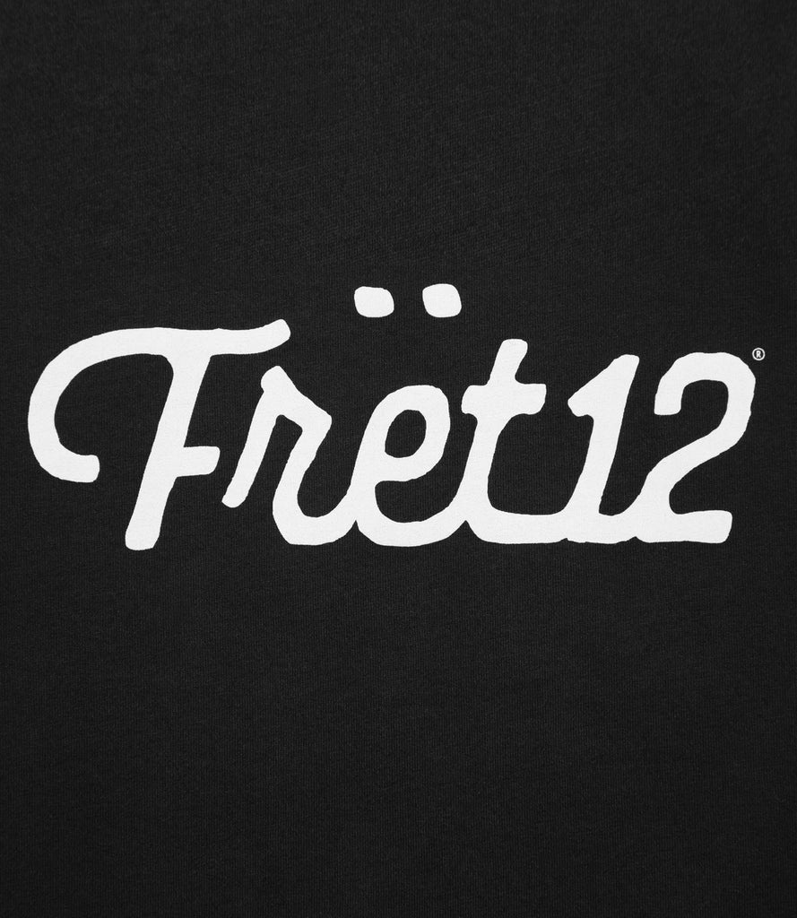 Closeup of Fret12 Script logo.
