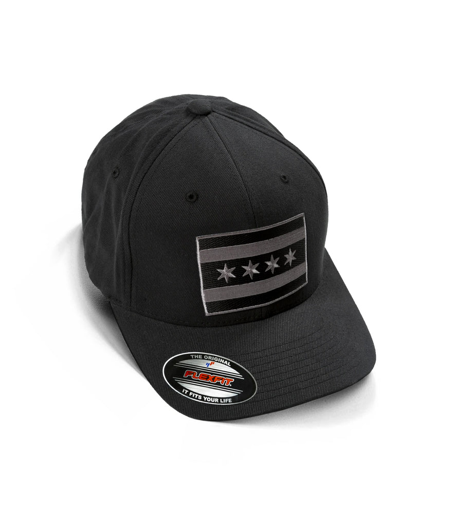 MONOCHROME CHICAGO FLAG "F" LOGO HAT – BLACK