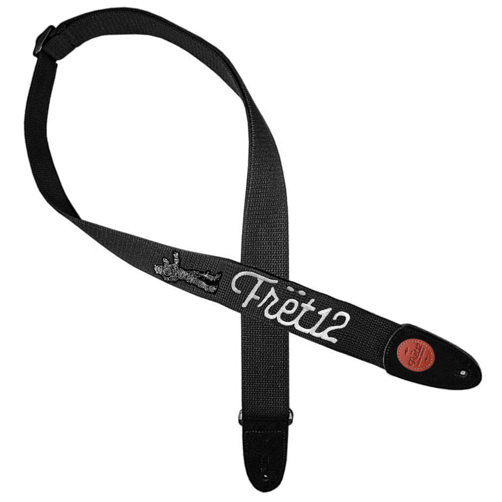 FRET12 SCRIPT LOGO THE STRING THING GUITAR STRAP