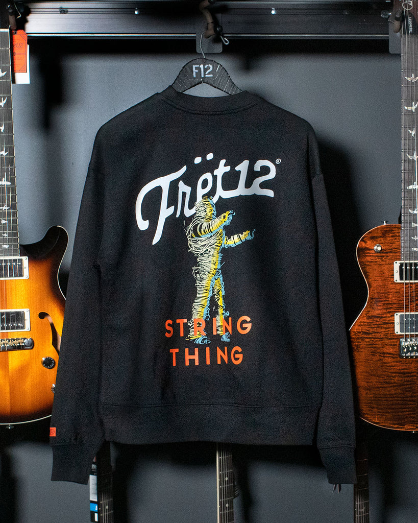 STRING THING ARCH CREWNECK - BLACK
