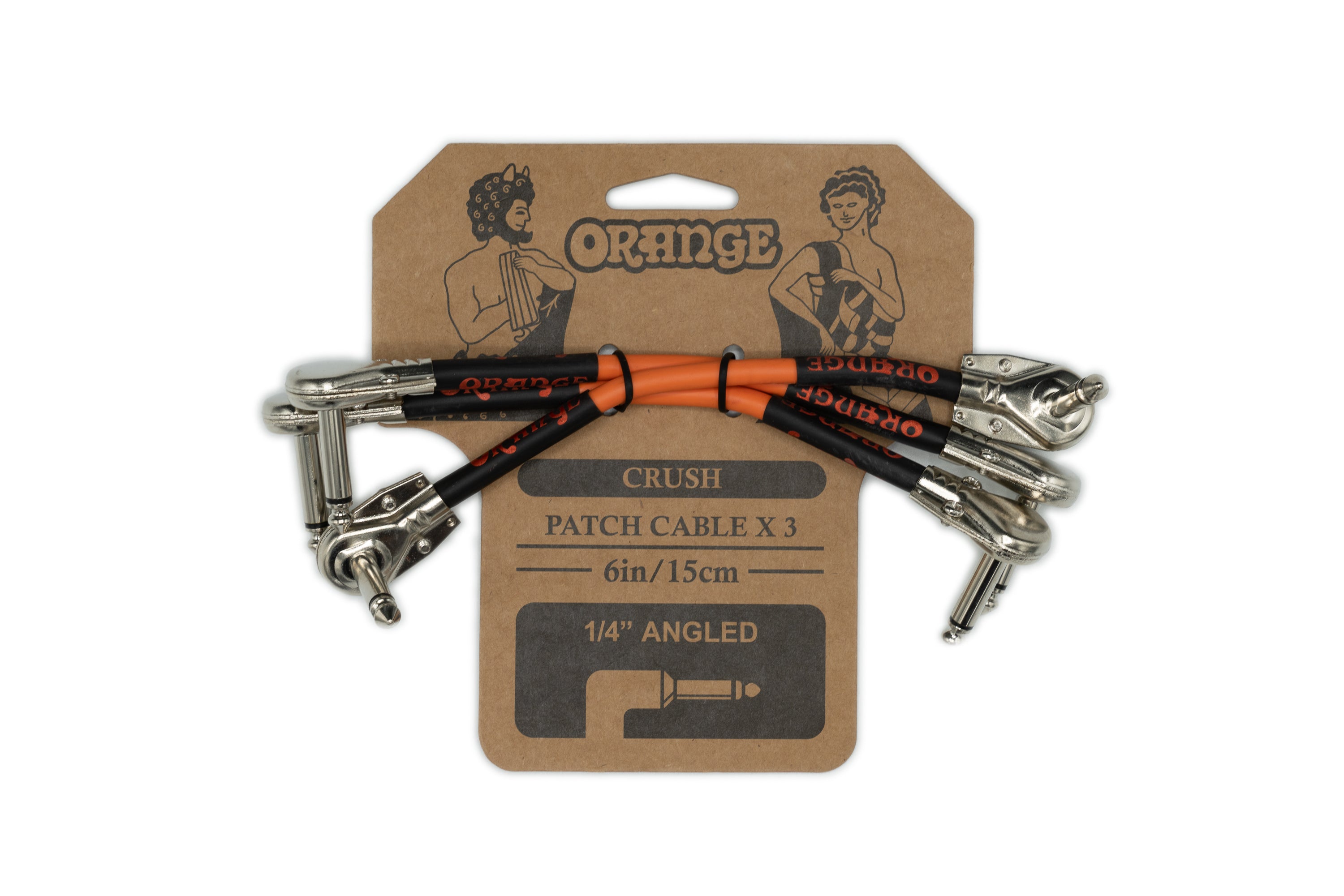 Amazon.com: ORANGE Crush Patch Cable x 3 6in/15cm 1/4
