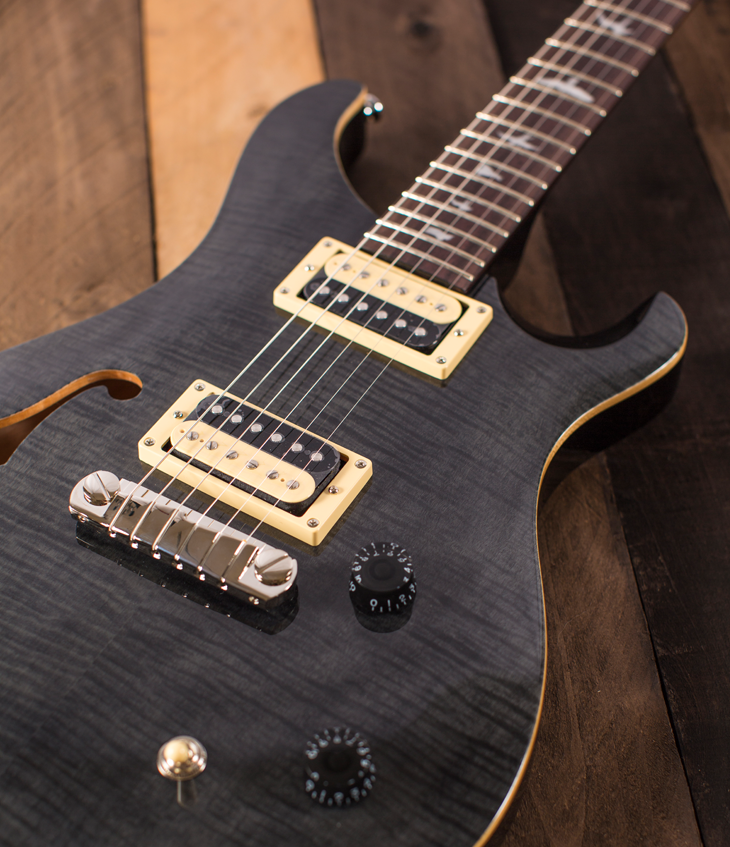 【送料込】 PRS SE DOMESTIC FREE - Black / Gray - Semi-Hollow 22 Custom ギター