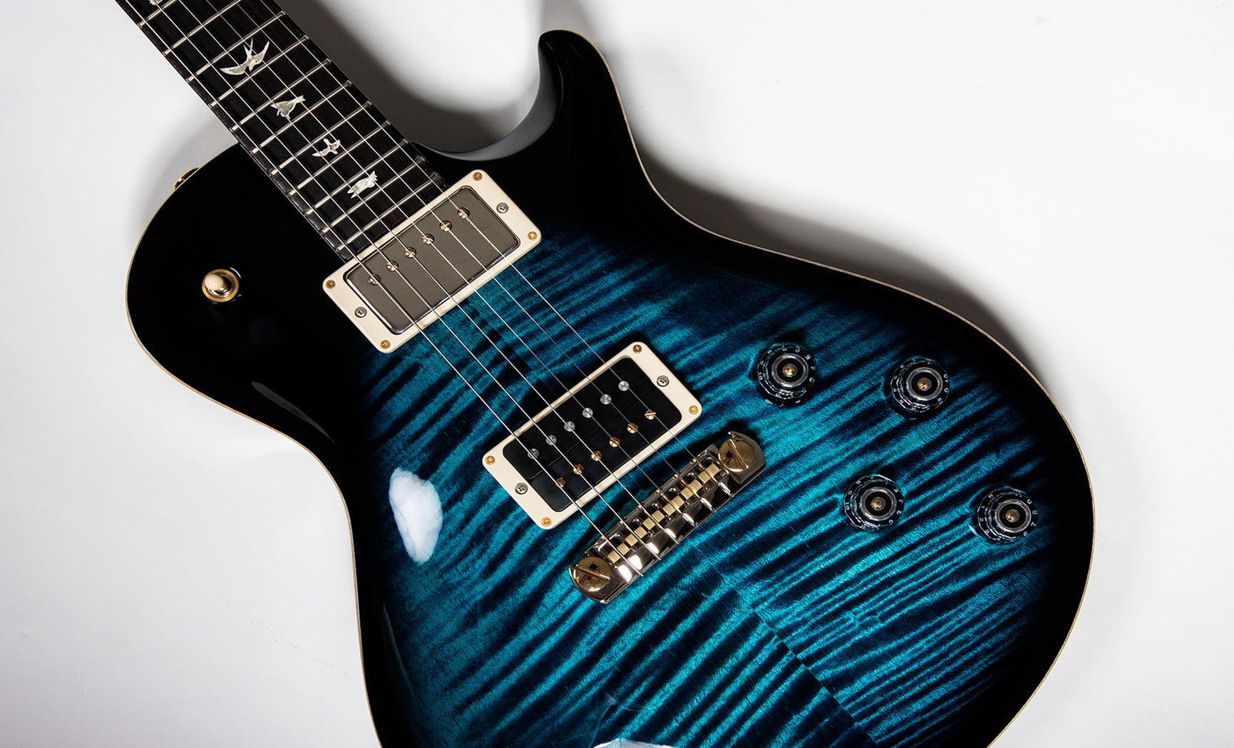 PRS Mark Tremonti Signature Custom Color 10 TOP - Blue Flame w/ Black Smoked Burst 