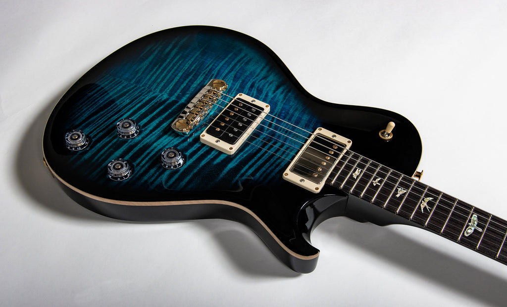 PRS Mark Tremonti Signature Custom Color 10 TOP - Blue Flame w/ Black Smoked Burst 
