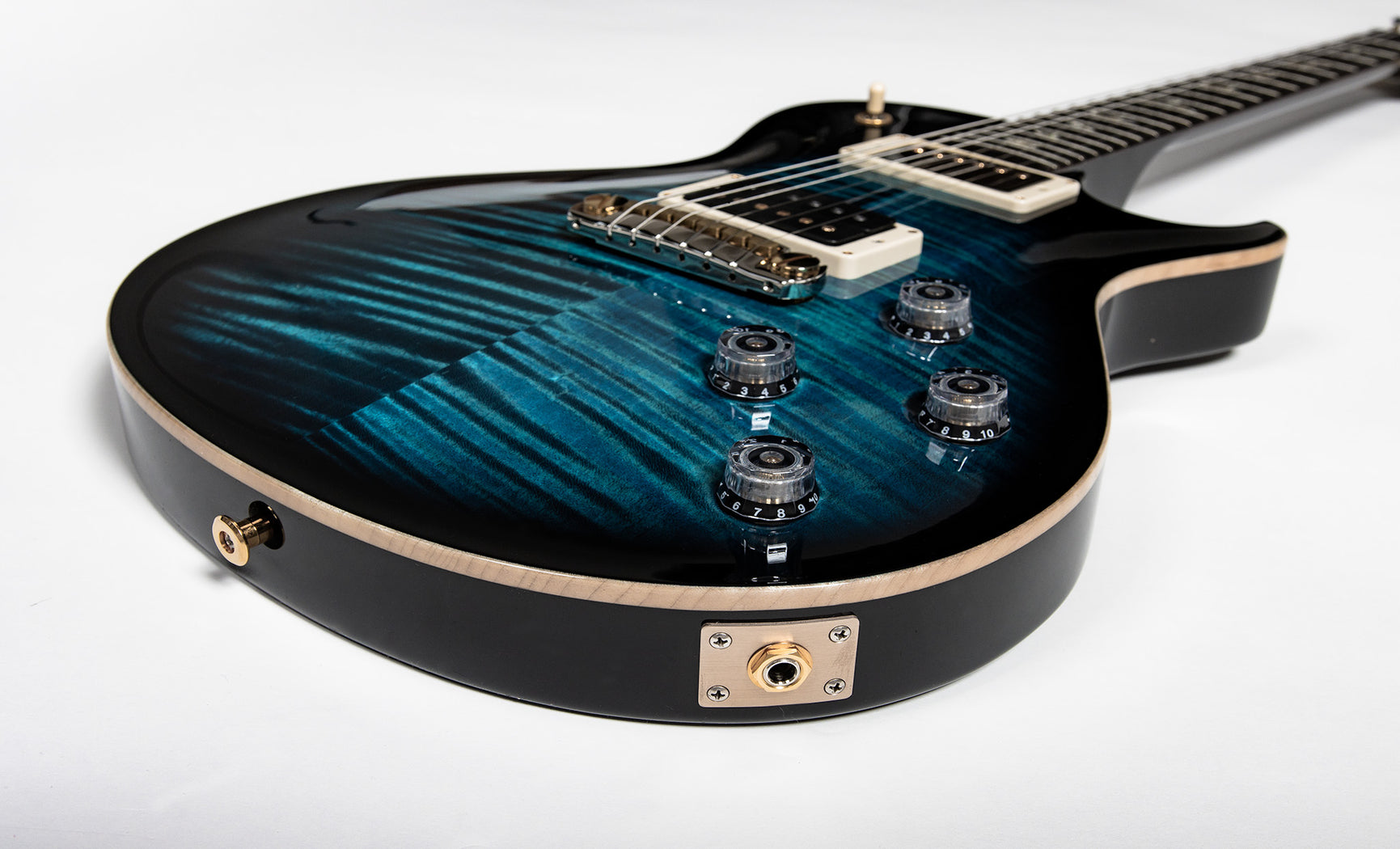 PRS Mark Tremonti Signature Custom Color 10 TOP - Blue Flame w/ Black Smoked Burst 