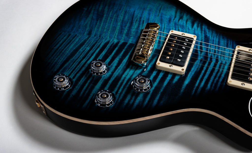 PRS Mark Tremonti Signature Custom Color 10 TOP - Blue Flame w/ Black Smoked Burst 