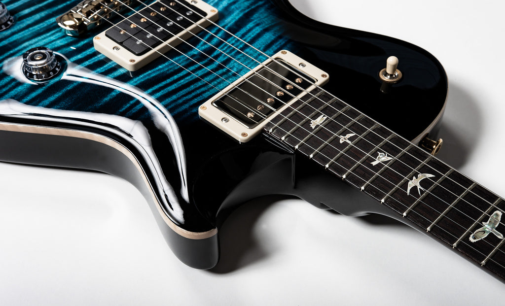 PRS Mark Tremonti Signature Custom Color 10 TOP - Blue Flame w/ Black Smoked Burst 