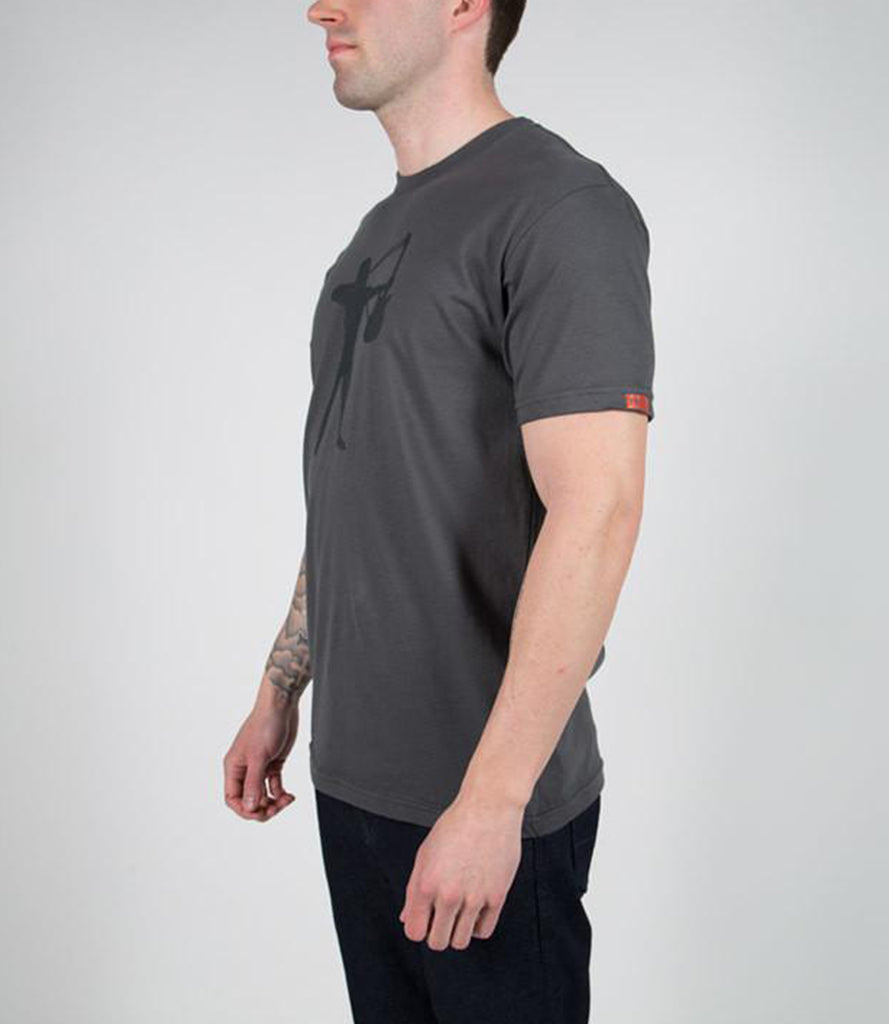 CLINT LOWERY (Sevendust) STRETCH YOUR STRINGS TEE – GRAY